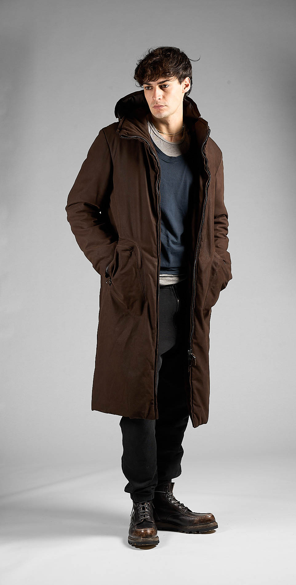 DANIELE BASTA LEATHER AND SILVER JACKET